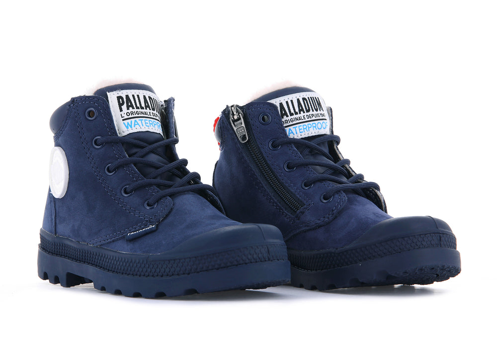 Botas Palladium PAMPA HI CUFF WPS OZ Niños Indigo | Costa Rica-81652